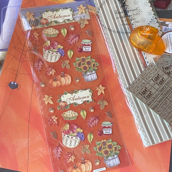 Halloween Junk Journal Scrapbooking Kit | Curated Papers, Ribbons Embellishments